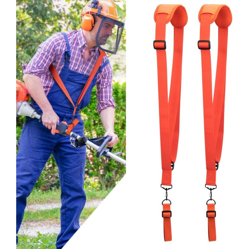 Freischneider-tragegurt – Ein-schulter-tragegurt Mit Verstellbarem, Robustem Nylongurt Für Stihl Fs- Und Km-serie Freischneider/kantenschneider (2-teilig) 2 Orangefarbene Gurte
