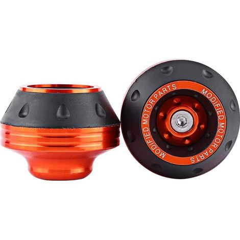 Gabelschleifer Aus Cnc-gefrästem Aluminium, Vorderrad-sturzschutz Für Motorräder, Roller Und Mopeds, Universelle Sturzschutz-protektoren, Rahmenschleifer Aus Kohlefaser (orange)