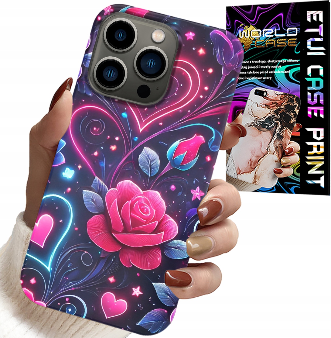 Hülle Für Iphone 14 Pro – Herz-, Rosen- Und Teenager-design + Glas