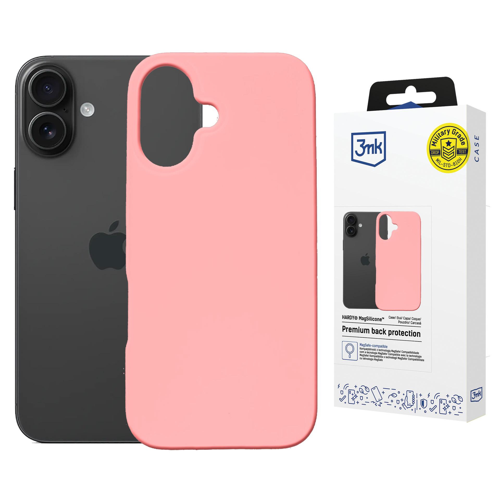 Apple Iphone 16 – 3mk Hardy Magsilicone Pink