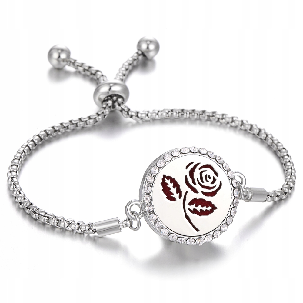 Aromatherapie-armband Aus Stahl Rose B02