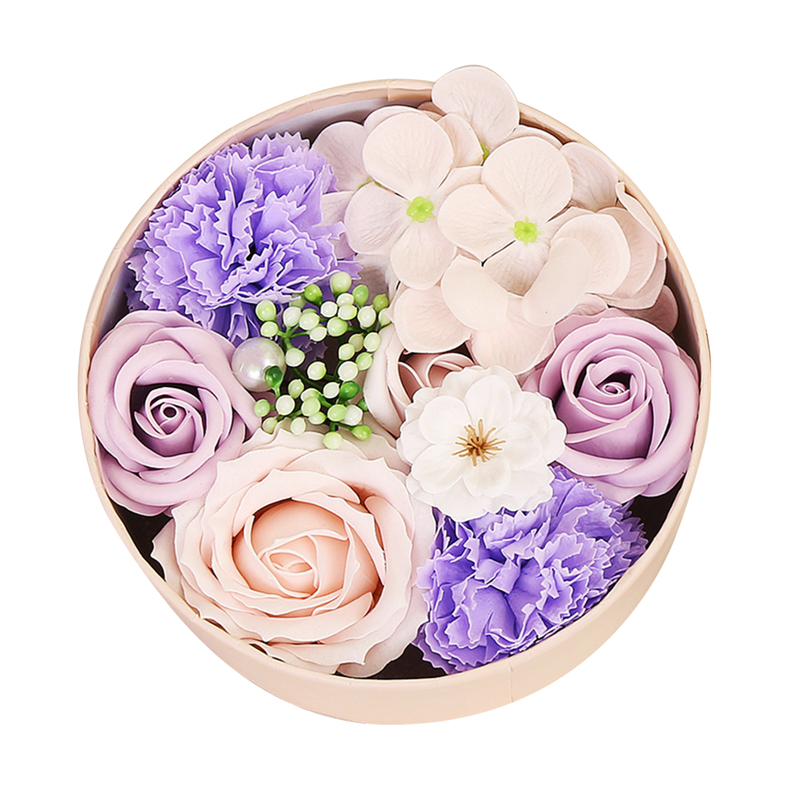 Künstliche Duftrose In Einer Geschenkbox Mit Grußkarte (rosa)