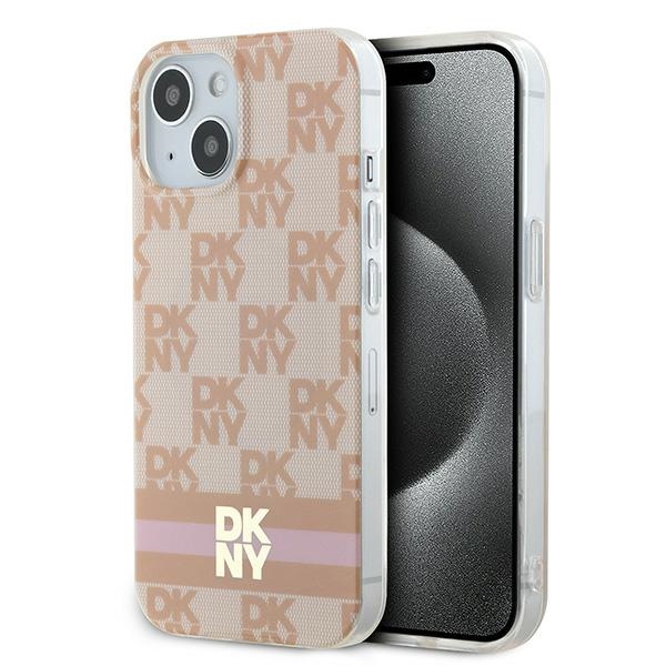 Dkny Dkhmp15shcptsp Iphone 15 / 14 / 136,1" Hartschalenetui, Pink/pink, Iml-karomuster & Bedruckte Streifen, Magsafe