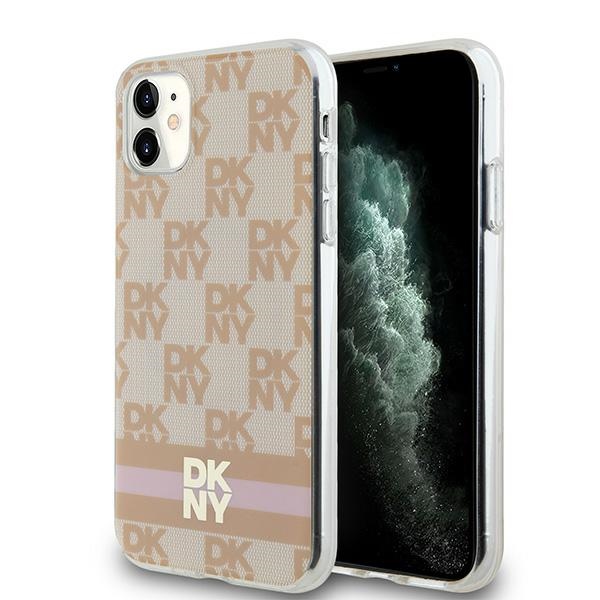 Dkny Dkhmn61hcptsp Iphone 11 / Xr 6,1" Pink/pink Hartschalenetui Iml Karomuster & Streifenmuster Magsafe