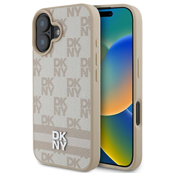 Dkny Dkhcp16spcptssp Iphone 16 6,1" Pink/pink Hartschalenetui Mit Karomuster Und Streifen