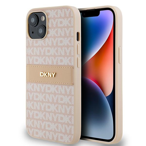 Dkny Dkhcp14sprthslp Iphone 14/15/136,1 Zoll Rosa Hartschale Aus Leder Mit Monostreifen Und Metalllogo