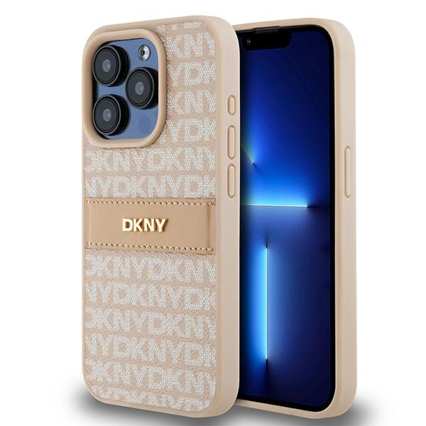 Dkny Dkhcp15lprthslp Iphone 15 Pro 6,1" Rosa Hardcase Leder Mono Stripe & Metal Logo