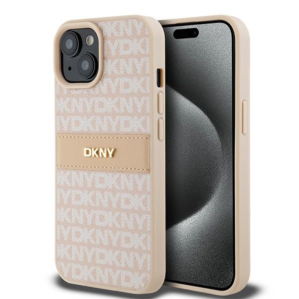 Dkny Dkhcp15mprthslp Iphone 15 Plus /14 Plus 6,7" Rosa Hardcase Leder Mono Stripe & Metal Logo