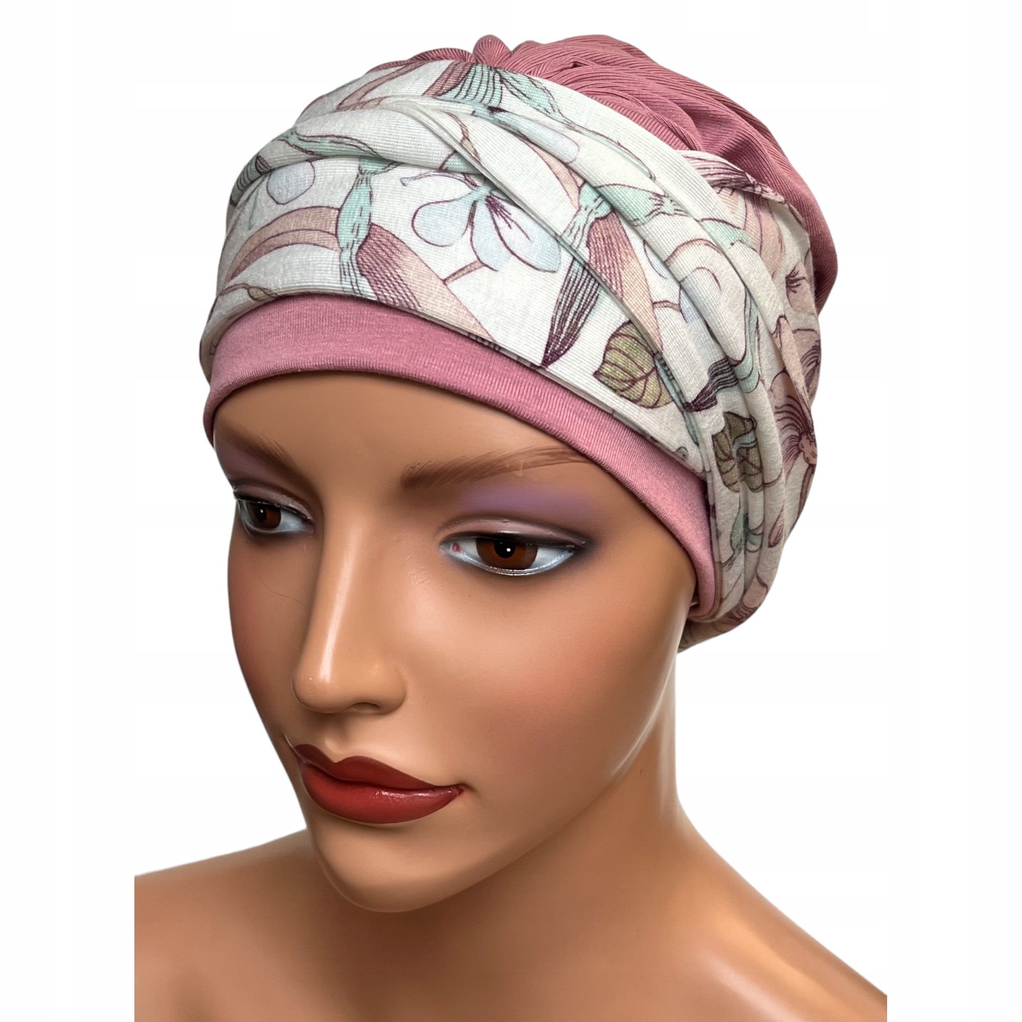Damen-frühlingsturban Lena Pink-419 Weicher Schal Auch Nach Chemotherapie