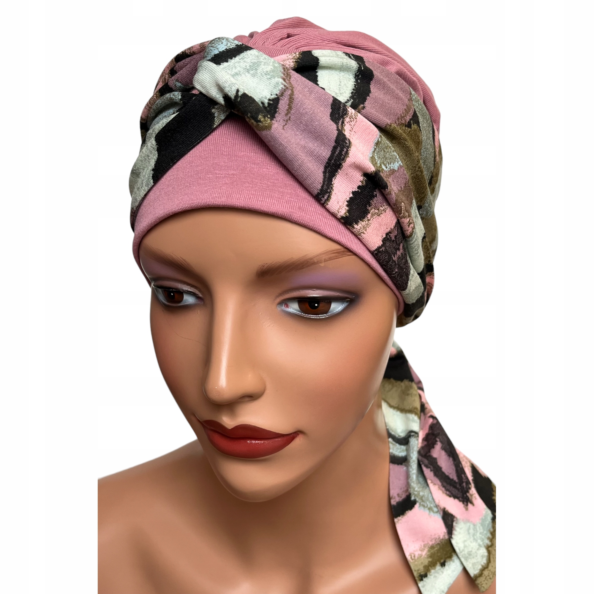 Damen-frühlingsturban Lena Pink-389 Weicher Schal Auch Nach Chemotherapie