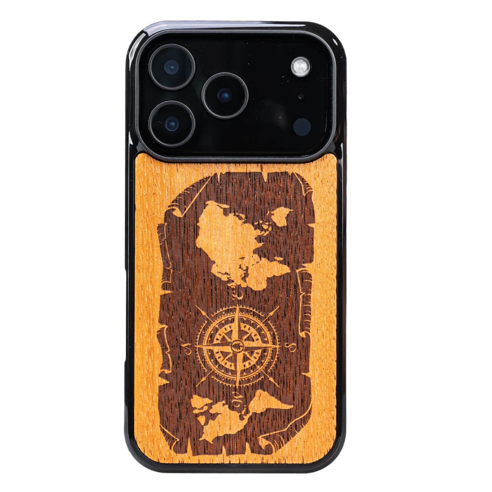Bewood Holzhülle Für Iphone 17 Pro, Windrose, Merbau
