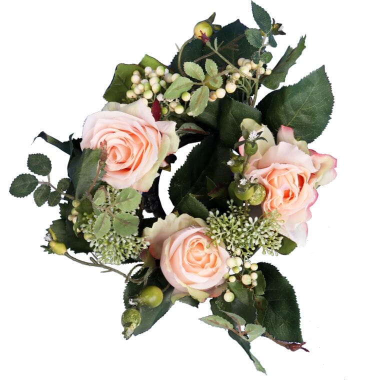 Romantischer Kranz Mit Rosen, Durchmesser 20 Cm