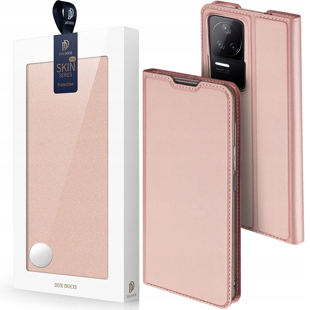 Dux Ducis Skin Pro Holster-schutzhülle Mit Klappmechanismus Für Xiaomi Poco F4 5g Pink