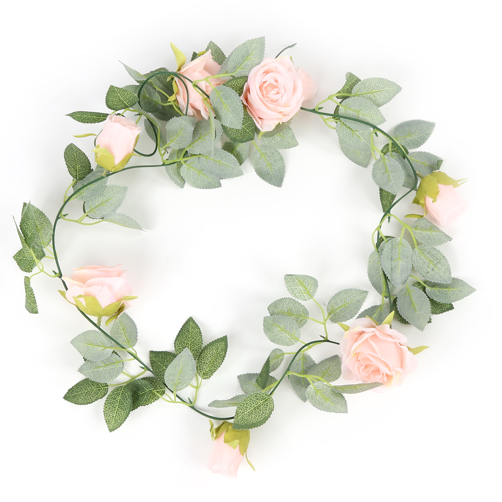 Rosa Blumengirlande, Natürliches, Romantisches Ambiente, Pastellfarbene Dekoration Für Drinnen Und Draußen