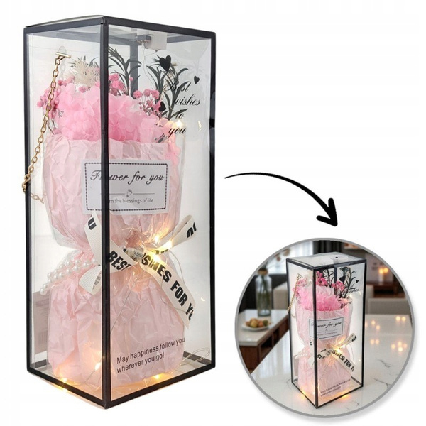 Ecarla Flower Box – Ein Strauß Duftender Seifenblumen In Einer Led-box (buk20)