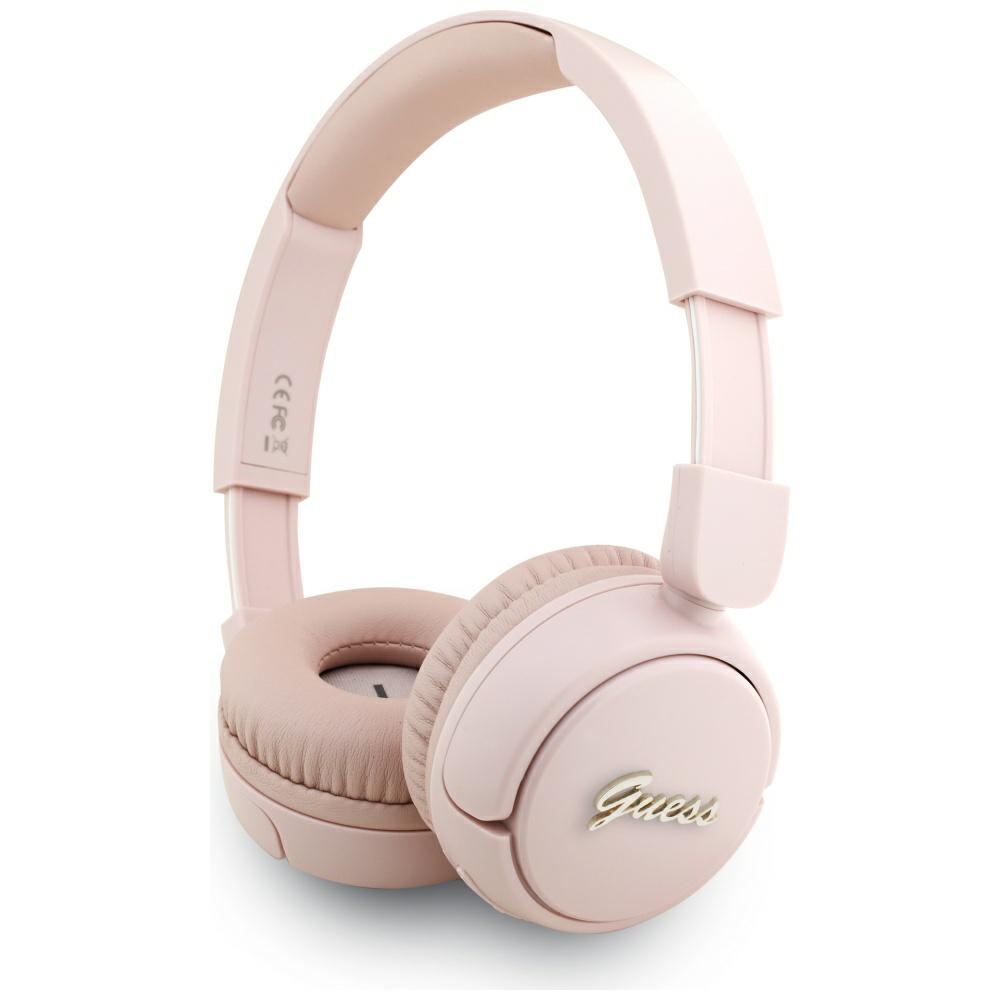 Guess Bluetooth 5.3 Over-ear-kopfhörer Mit Metalllogo In Pink