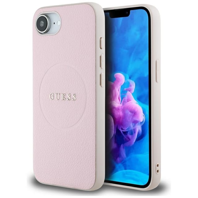 Guess Grained Ring Magsafe Hülle Für Iphone 16e / 17e Pink