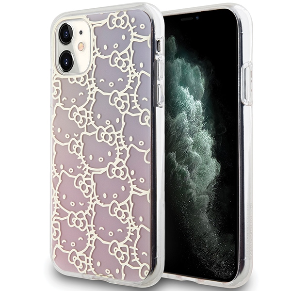 Hello Kitty Hkhcn61hchpep Iphone 11 / Xr 6.1" Pink/pink Hartschalenetui Iml Gradient Electrop Crowded Kitty Head