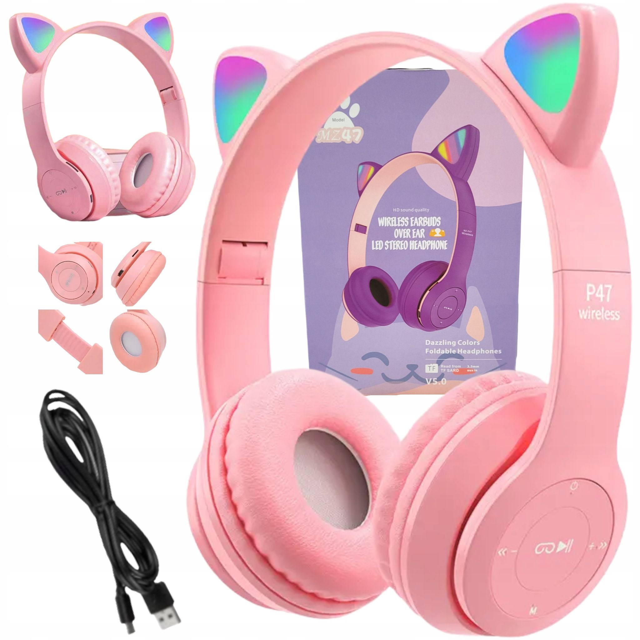 Led-kopfhörer In Katzenohrform – Ideal Als Geschenk Für Kinder