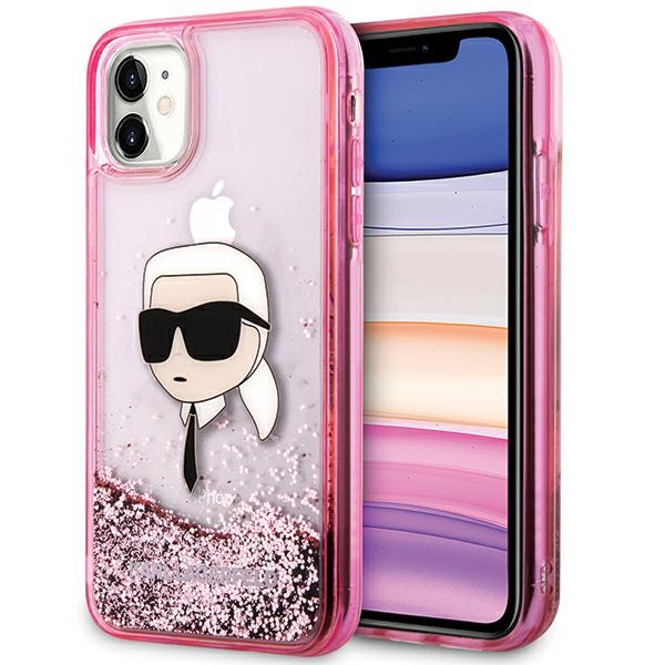 Karl Lagerfeld Klhcn61lnkhcp Iphone 11/xr Pink/pink Hartschalenetui Glitzer Karl Kopf