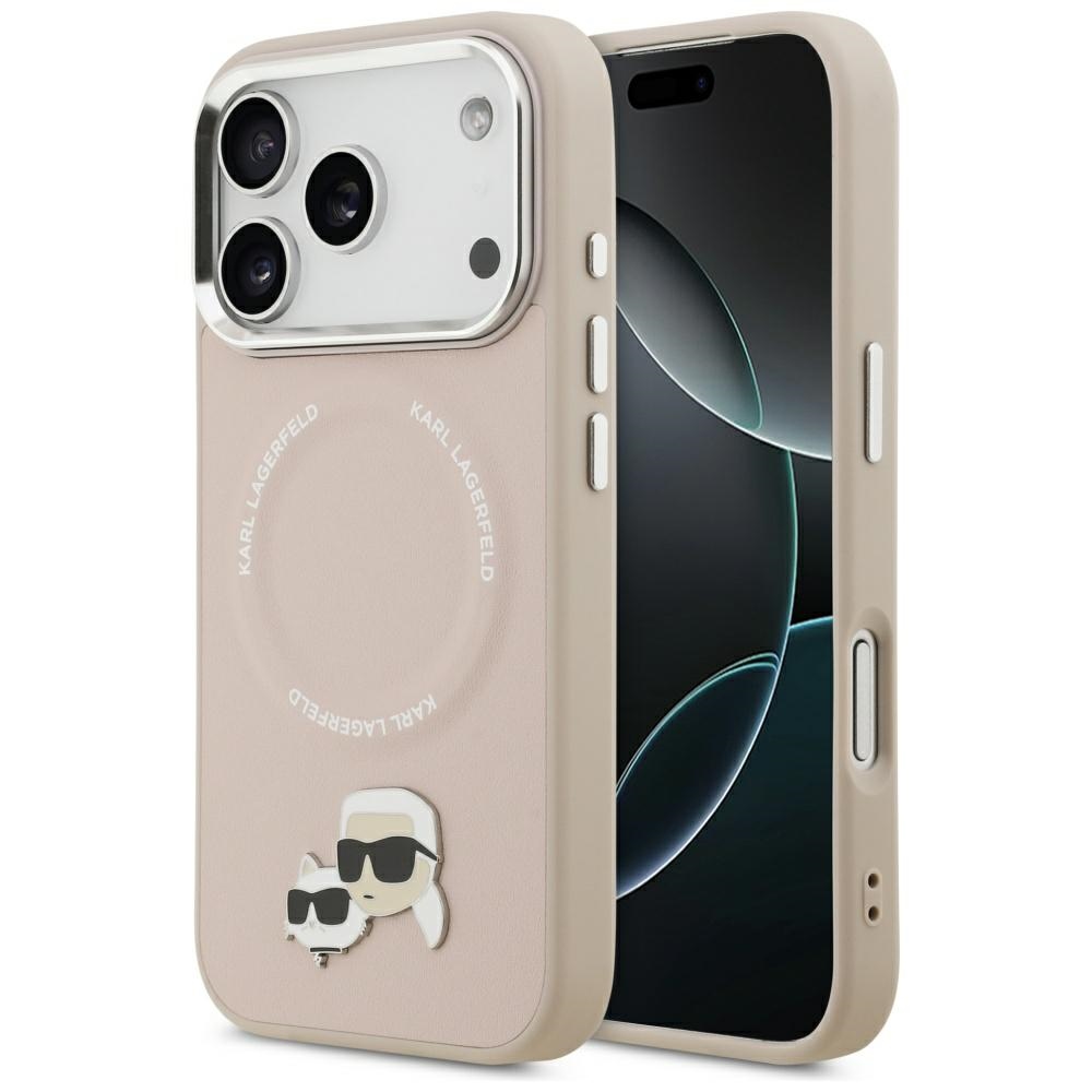 Karl Lagerfeld Karl & Choupette Pins Magsafe Hülle Für Iphone 17 Pro Pink