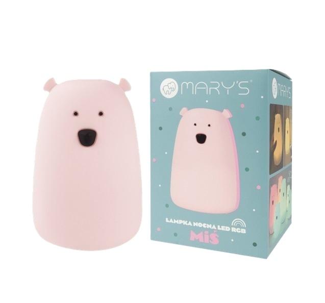 Led-nachtlampe Rgb+ww + R/c Teddybär Groß Rosa