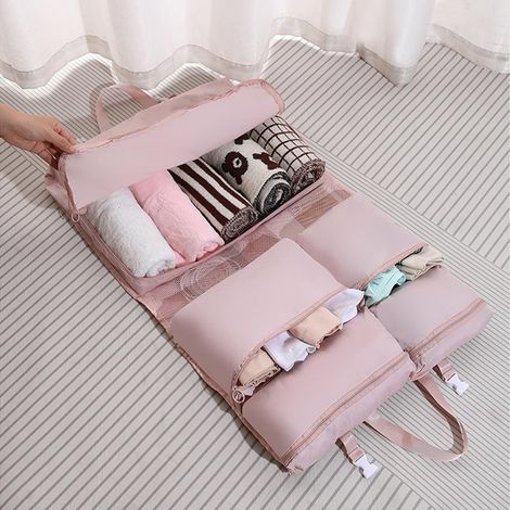 Koffer-packwürfel, Leichte Reisegepäck-organizer, Schuhaufbewahrungsbeutel, Kleidersack, Unterwäscheaufbewahrung, Reise-packwürfel Für Damen Und Herren, Rosa