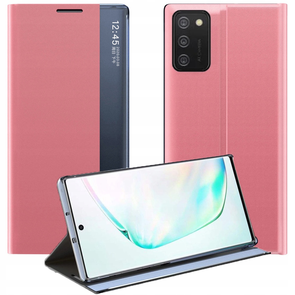 Neue Sleep Case Klapphülle Mit Standfunktion Für Samsung Galaxy A03s (166,5 Mm) In Pink