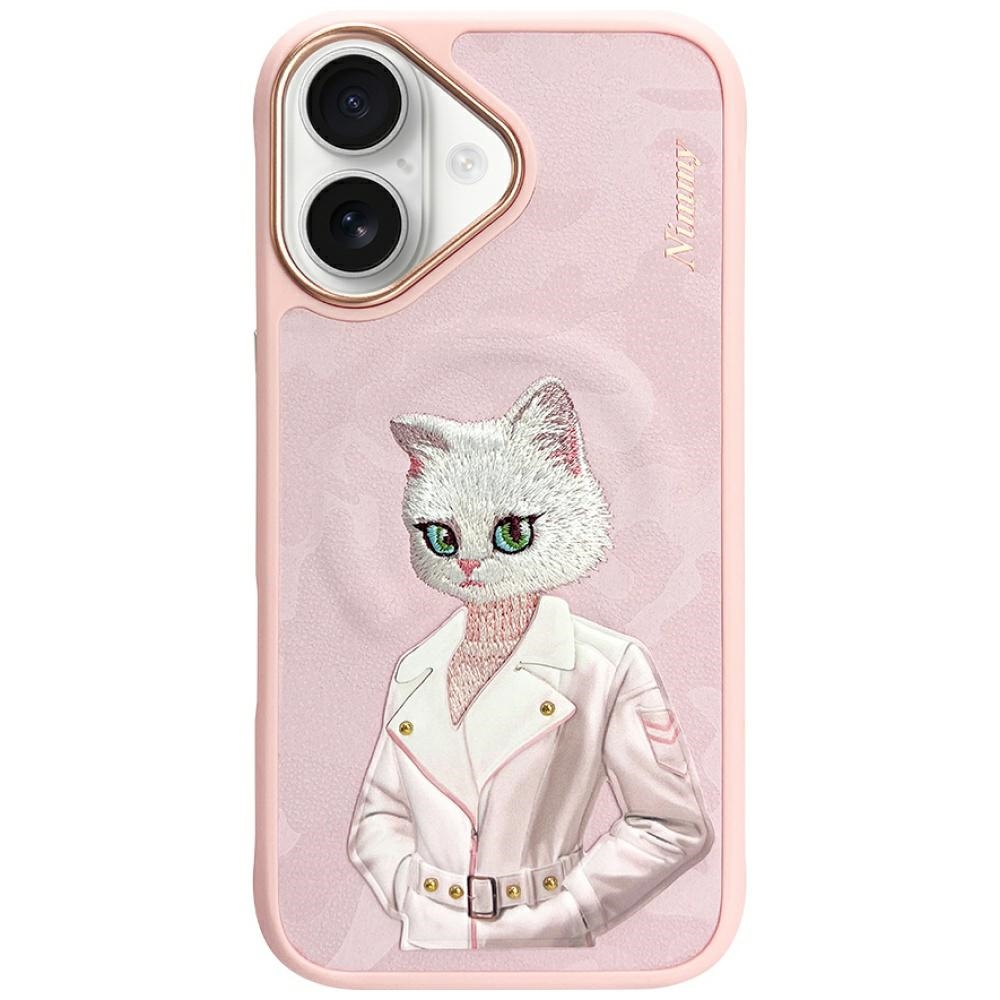 Nimmy Magnetische, Modische Magsafe-hülle Mit Niedlichem Haustiermotiv Für Iphone 16, Pink