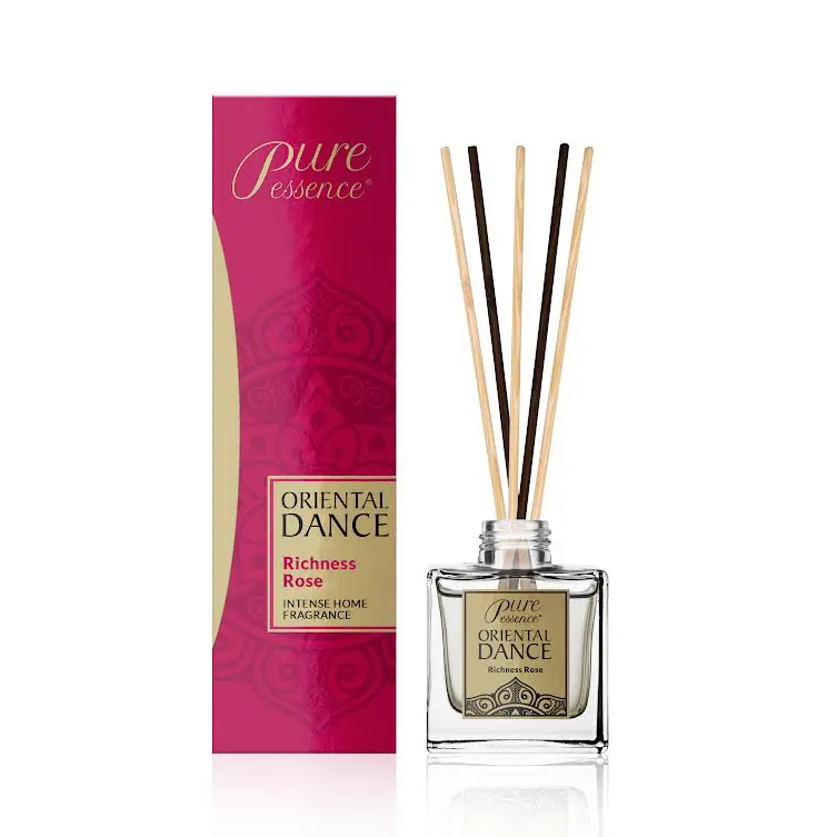 Duftdiffusor – Orientalischer Rosenduft Pure Essense – Entspannung Und Raumerfrischung – Mit 75 Ml Duftstäbchen