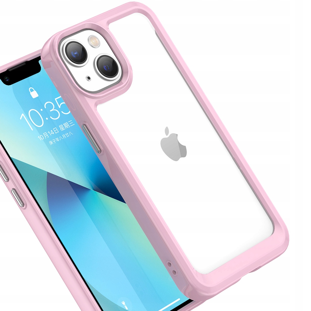 Weltraum-hülle Für Iphone 14 Plus, Hartschalenetui Mit Gelrahmen, Pink
