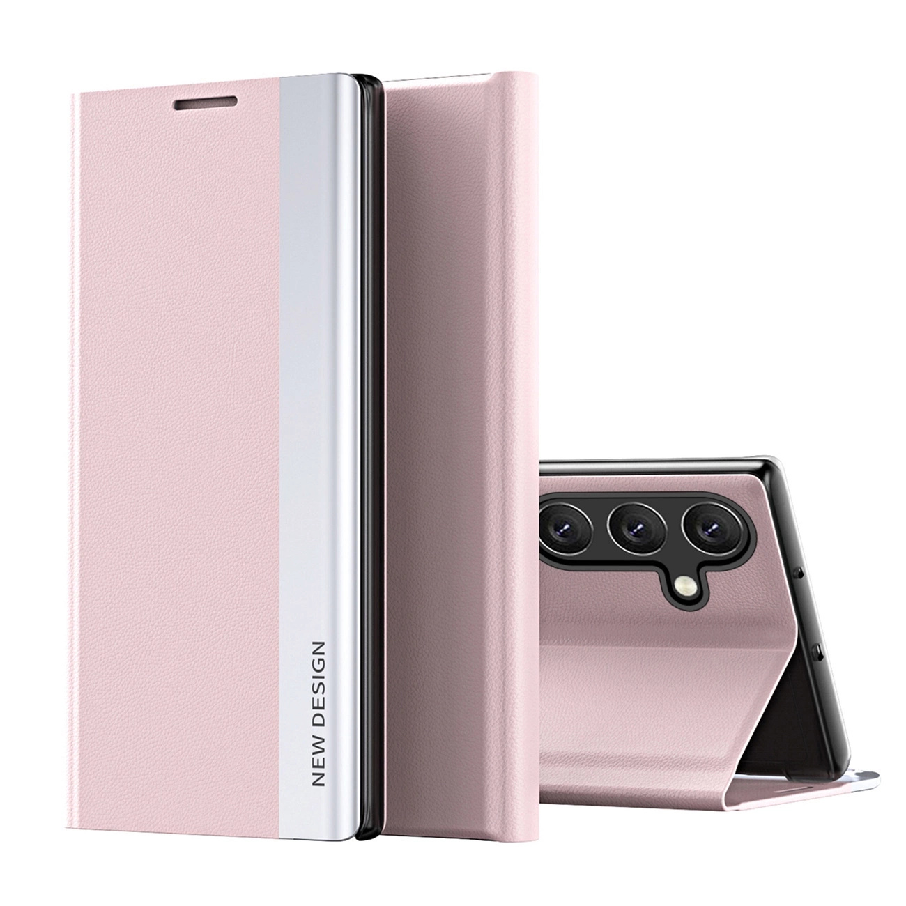 Samsung Galaxy S25 Edge Sleep Case Pro Mit Klappständer – Pink