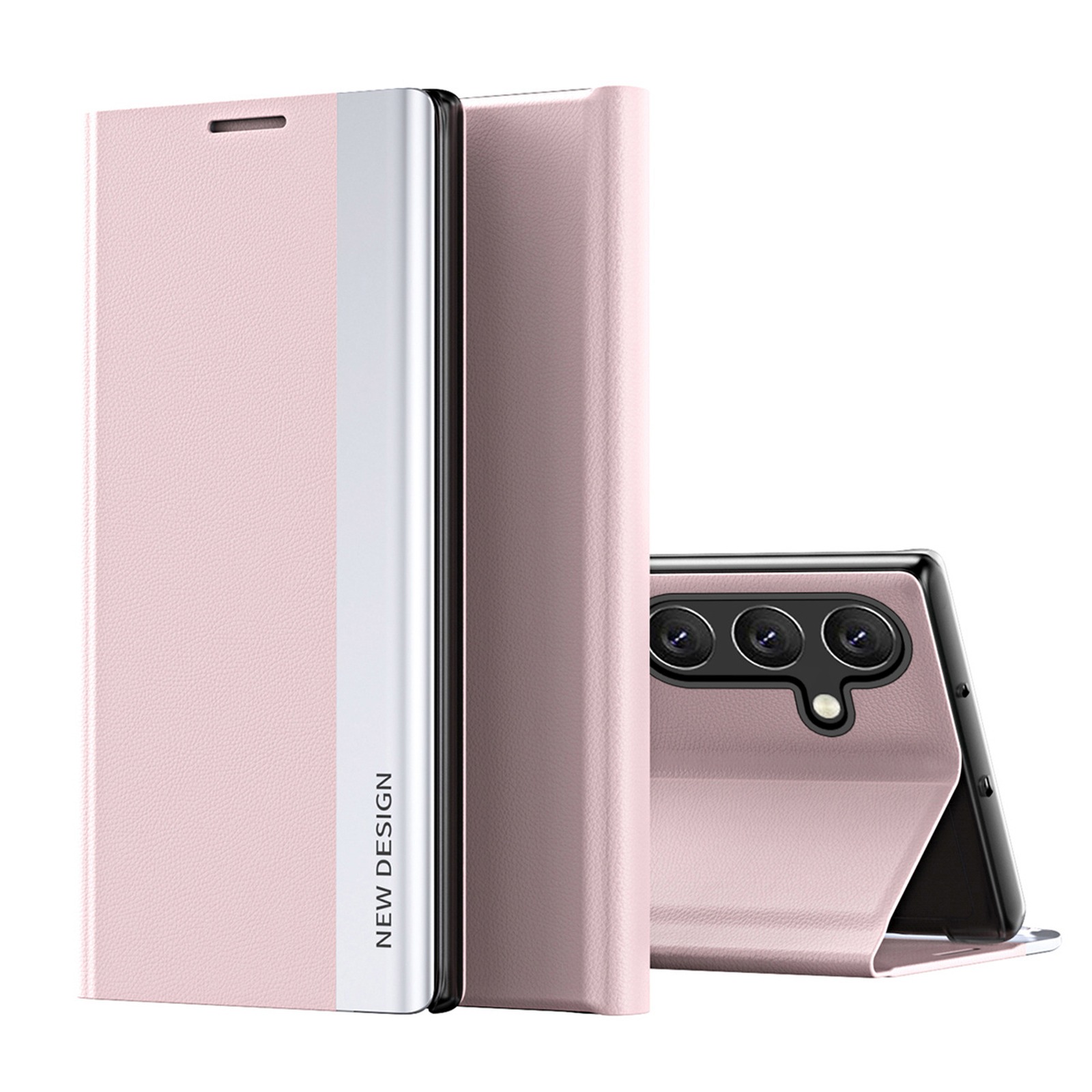 Samsung Galaxy S25 Sleep Case Pro Flip Case Mit Ständer – Pink
