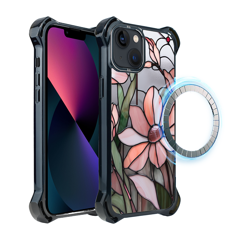 Iphone 13 Ibizu Dropguard Ultra Hülle Mit Magsafe, Glasfarben, Pink Magnolia