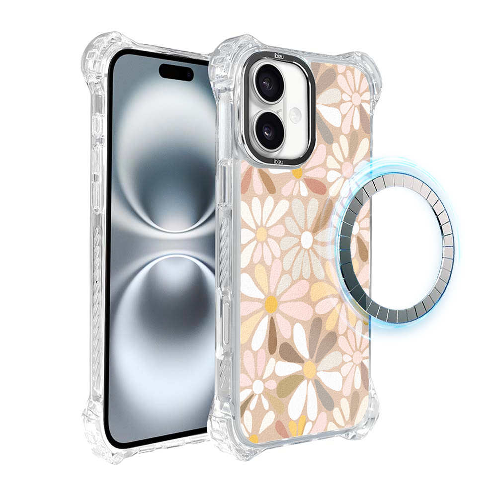 Iphone 16 Plus Ibizu Dropguard Ultra Hülle Mit Magsafe, Boho, Vintage Blumen
