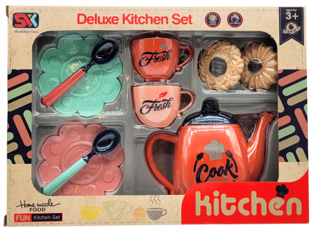 Spielzeuggeschirr-set, Partykekse, Becher, Küchenset