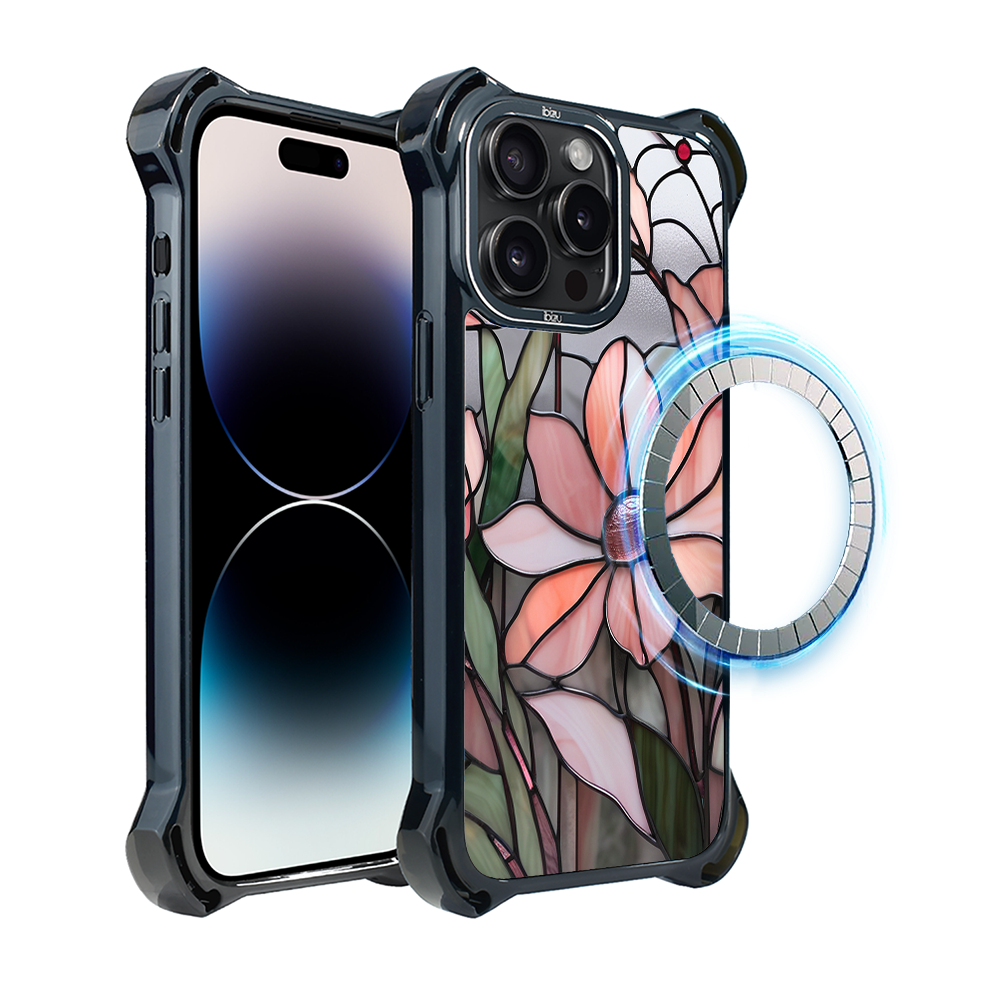 Iphone 14 Pro Max Ibizu Dropguard Ultra Hülle Mit Magsafe, Glasfarben, Pink Magnolia