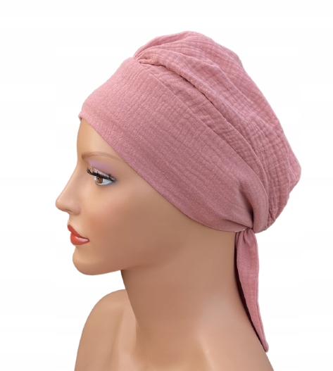 Damenschal Tess 031 Aus Musselin, Glatter Turban, Auch Nach Der Chemotherapie