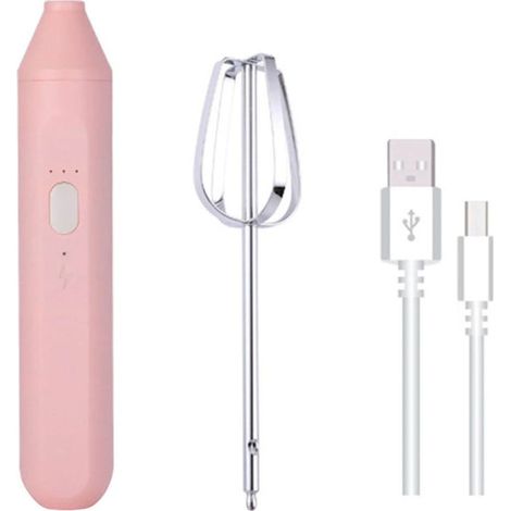 Tragbarer Elektrischer Handmixer – Jinfgerne – Ideal Zum Eierschlagen, Kuchenbacken, Milchaufschäumen Und Kaffeekochen. Inklusive: Schneebesen Und Datenkabel.