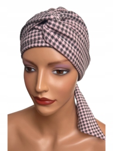 Sejlas Turban, Hahnentrittmuster-schal, Geknitterte Baumwolle, Auch Nach Der Chemotherapie