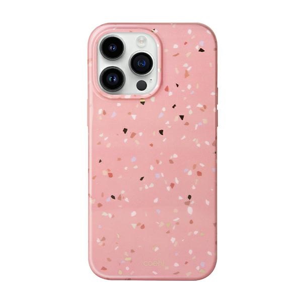 Uniq Coehl Terrazzo Iphone 14 Pro 6,1" Hülle, Rosa/korallenrosa