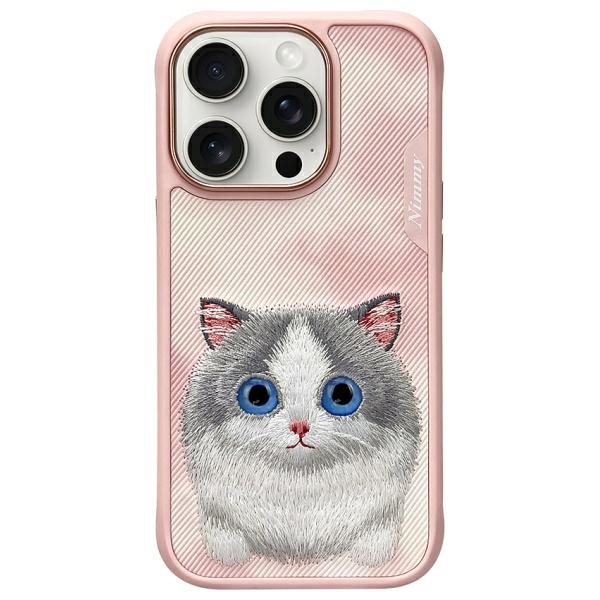 Iphone 16 Pro Max Hülle Mit Nimmy-tiermotiv Und Großen Augen, Pink