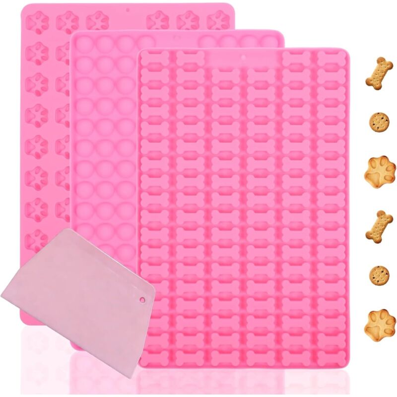 Backmatte Für Hundekekse, Leicht Zu Reinigen, Für Kekse, Schokolade, Eiswürfel, Snacks, 3-teilig, Wiederverwendbare, Bpa-freie Form