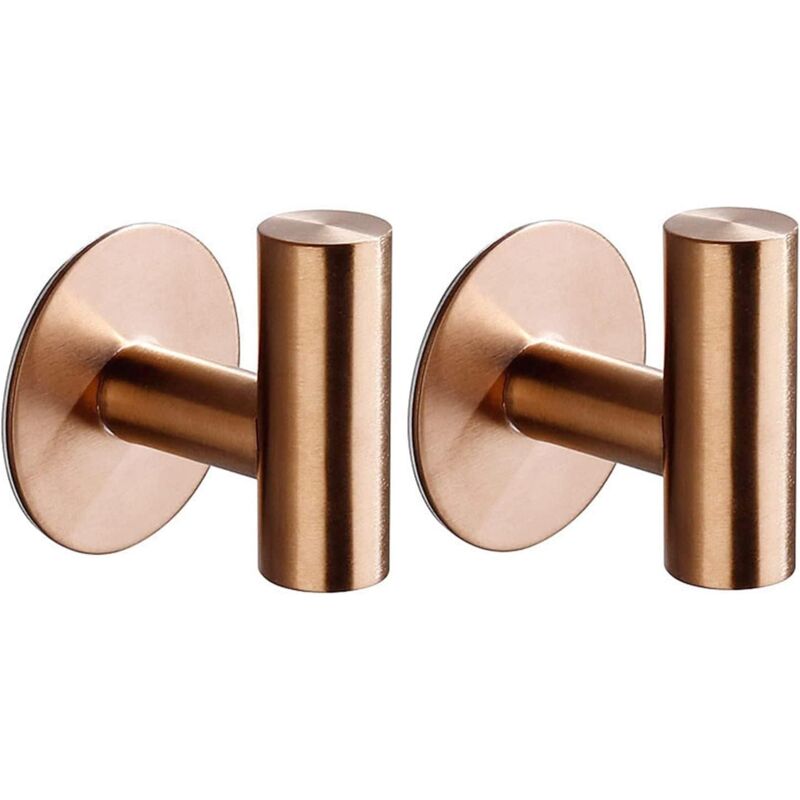 (roségold) 2 Stück Selbstklebende Wandhaken Für Das Badezimmer, Küchentuchhalter, Bilderhaken Ohne Bohren, Selbstklebende Badetuchhaken Aus Edelstahl