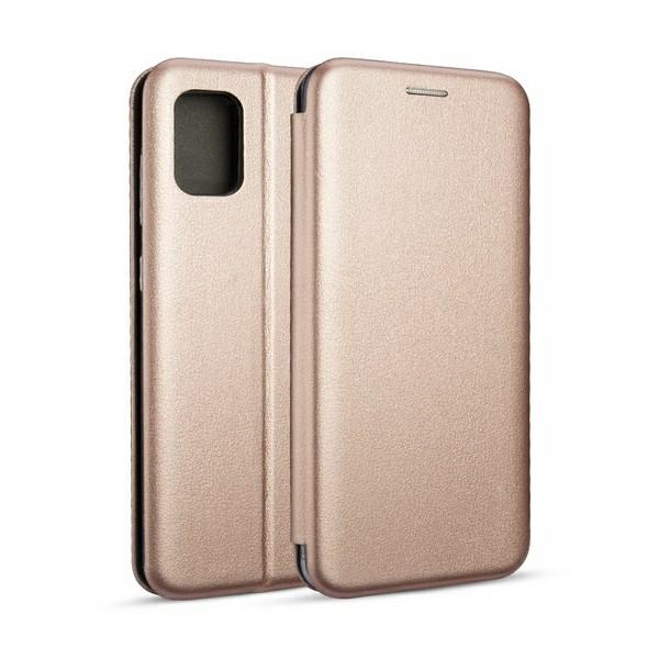 Samsung Galaxy M31s Beline Flip Case - Roségoldene Buchrückenhülle