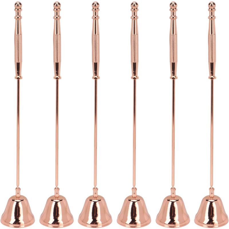 Drehbarer, Glockenförmiger Kerzenlöscher-aufsatz, Roségoldfarben, Mit Ergonomischem Griff, Für Den Hausgebrauch, 6 Stück