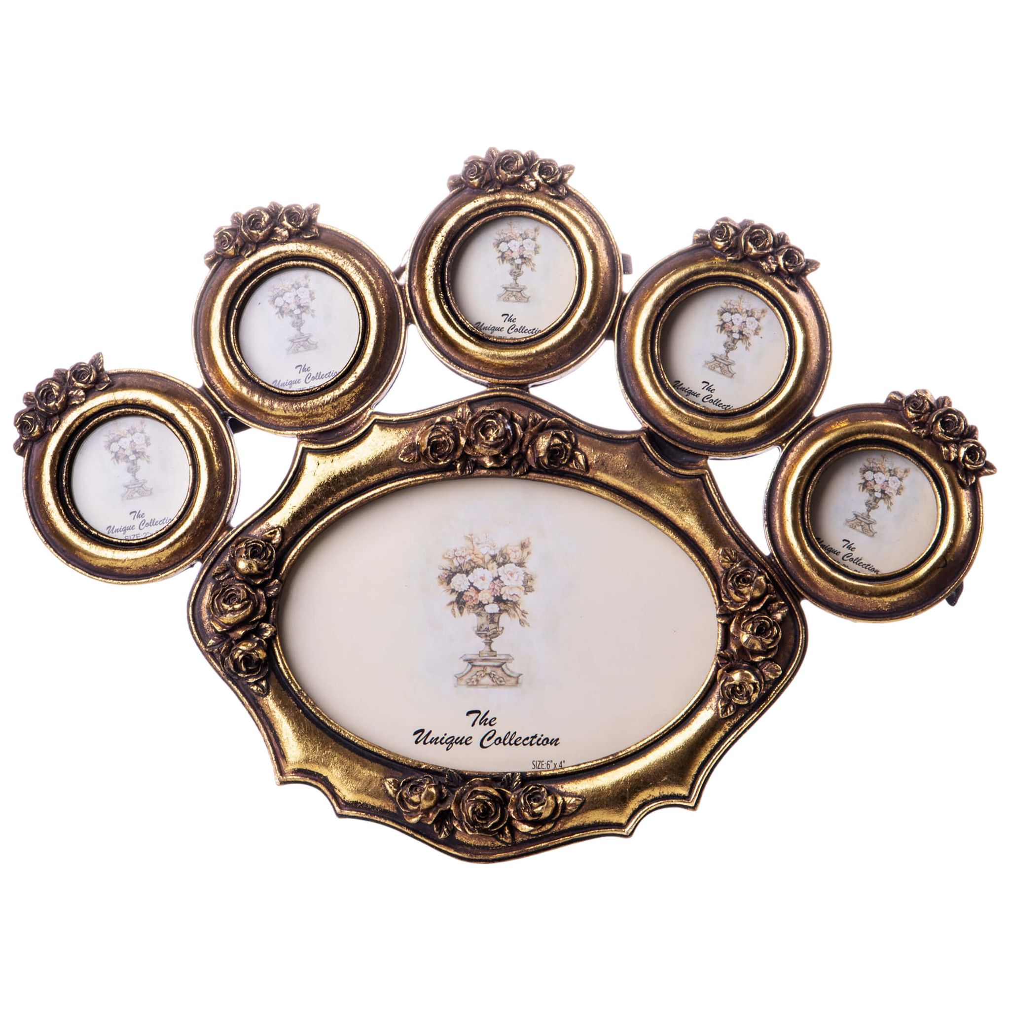 Roségoldener Barocker Hängeornament-fotorahmen