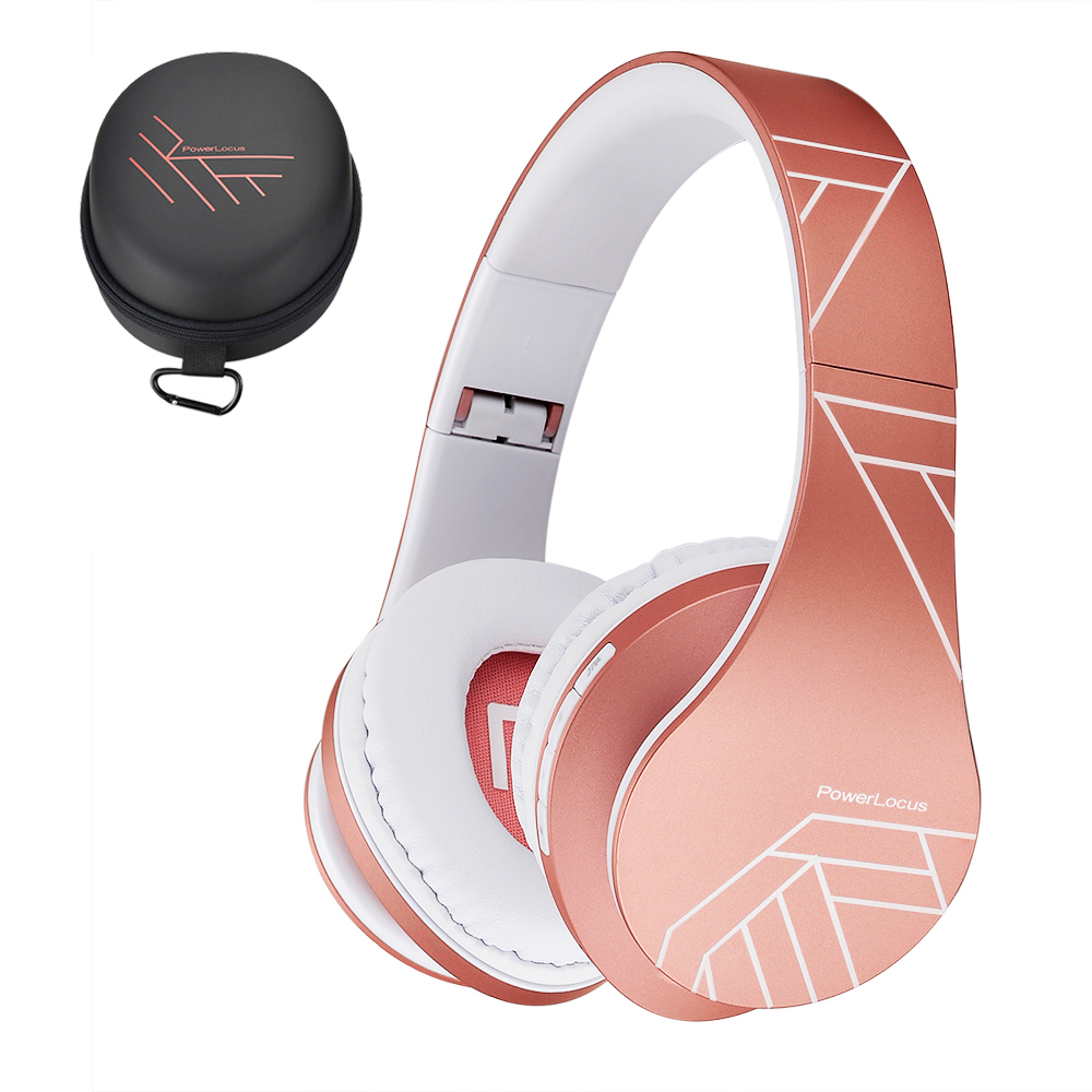 Powerlocus Kabellose Roségoldene Bluetooth-/microsd-/fm-radio-kopfhörer