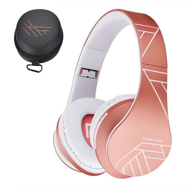 Powerlocus Kabellose Roségoldene Bluetooth-/microsd-/fm-radio-kopfhörer