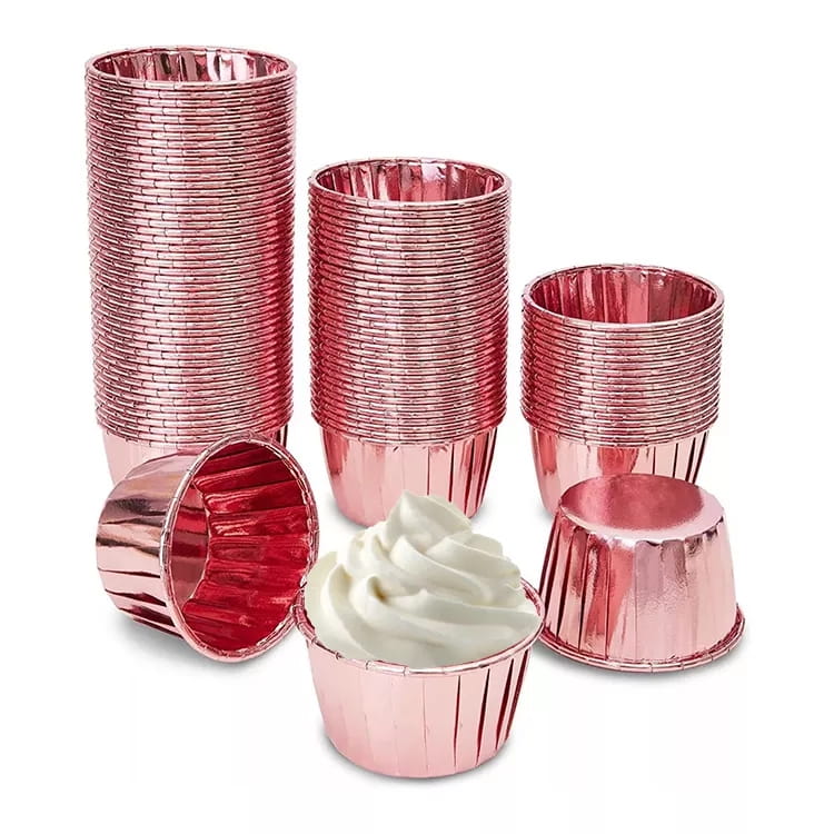 Cupcake-förmchen, Roségold, 50 X 40 Mm / 50 Stück